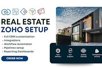 setup zoho CRM real estate lead management property management sales zoho one