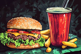 design food pop art of your food pop art