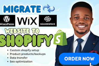 clone website for squarespace, woocommerce, wix and migrate to shopify
