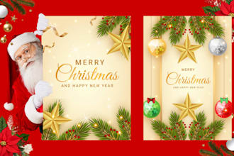 design professional christmas greeting cards and invitations