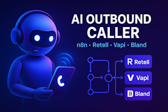 build an ai outbound calling agent using n8n, retell, vapi, bland to call leads