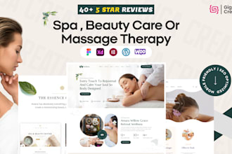 build your spa , beauty care or massage therapy wordpress website with elementor