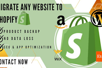 migrate wordpress, wix or ghl website to shopify, shopify website migration