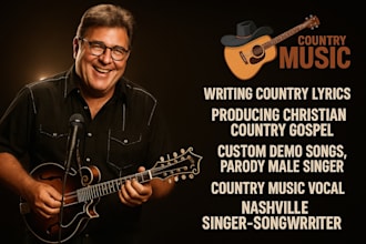produce christian country gospel demo song, parody male music singer songwriter