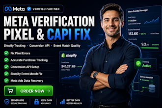 setup meta pixel conversion api shopify tracking and meta verification fix