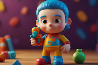 create 3d toy model design printable toys action figures for 3d printing