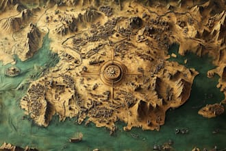 design vector maps, event maps, fantasy festival maps