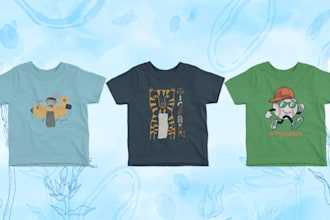 create attractive kids t shirt design