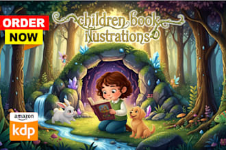 illustrate engaging childrens books and design adorable toddler book covers