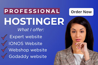 diseno hostinger ionos website webshop godaddy squarespace ecommerce