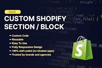 create custom shopify sections block reusable