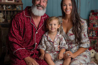 create a unique christmas family portrait