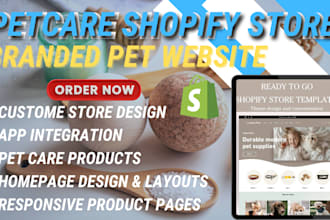 design branded pet care shopify store pet care website pet shopify store