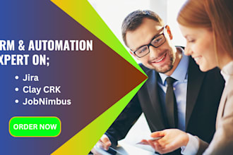 set up, customize, and automate your jobnimbus, clay CRM, or jira workspace