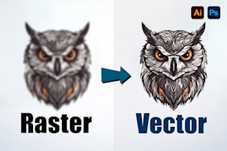 vectorize, redraw, and enhance your logo for print