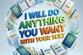 organize, edit, translate your texts and works