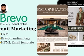 do brevo, CRM, bravo landing page and design HTML email template