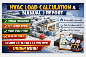 do hvac load calculation and manual j report for heating and cooling calculation