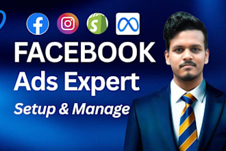 setup and manage your shopify facebook ads, instagram ads, and meta ads