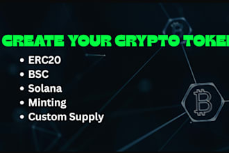 create you an erc20 token, bep20 token, matic token