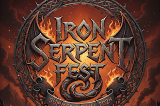 design a festival style metal logo