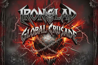 design a metal logo for your tour poster