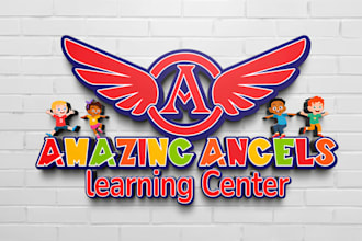 design childcare, education kids, and children logo