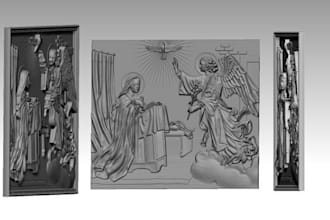 sculpt 3d historical relief,3d medallion stl design,cnc bas relief,3d printing