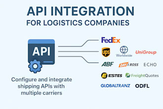 integrate shipping and logistics apis for rates, labels and tracking
