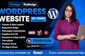 design business website, figma to wordpress, wordpress website design