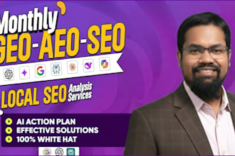 monthly website geo, aeo SEO optimize for google, ai rank