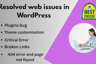 resolved web issues in wordpress