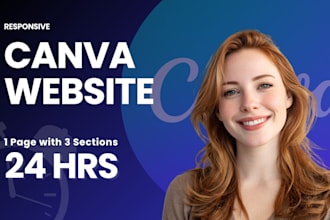build canva website, landing page, responsive business website, or portfolio
