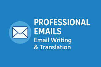 write simple and clear emails in english or french