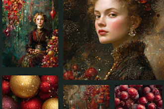 illustrate a holiday greeting card