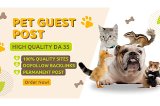 publish high authority pet guest posts with powerful SEO backlinks