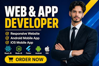 develop, design, build, debug websites, web and mobile apps as a full stack dev