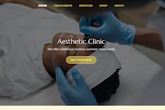design medical spa website, injectable botox dermal filler website