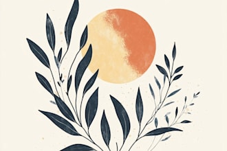design stunning bohemian and botanical boho logo design