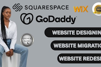 redesign wix,squarespace,shopify,godaddy site with a modern professional upgrade
