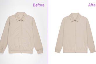 make flat lay clothing editing ,ghost mannequin, neck joint