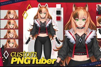draw male or female pngtuber live2d vtuber model giftuber pngtuber chibi anime