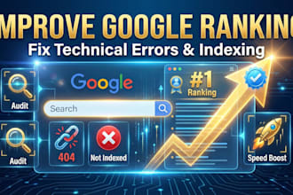 fix technical SEO issues and audit website to improve google ranking