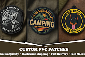 design custom soft pvc rubber patches and ship worldwide