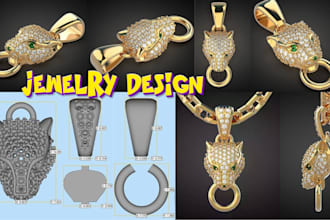 create custom 3d cad jewelry for rings grillz pendants and gemstone