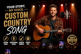 sing country pop song record country ballad love indie americana rap rock songs