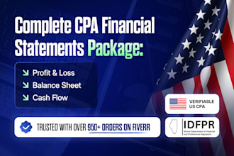 complete CPA financials cash flow profit loss balance sheet