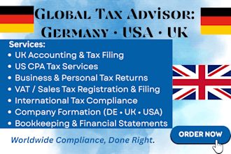 be your certified german tax advisor,CPA lawyer,UK accountant and tax consultant