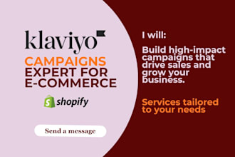 create and manage weekly klaviyo campaigns for your business