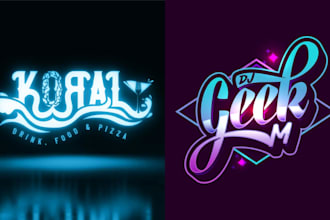 custom nightclub bar logo design high end trendy branding